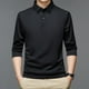thumbnail image 3 of Camisa de manga larga con botones para hombre - Corte regular informal de negocios - Mezcla de poliéster y algodón, tallas M-XXXXL, 3 of 7