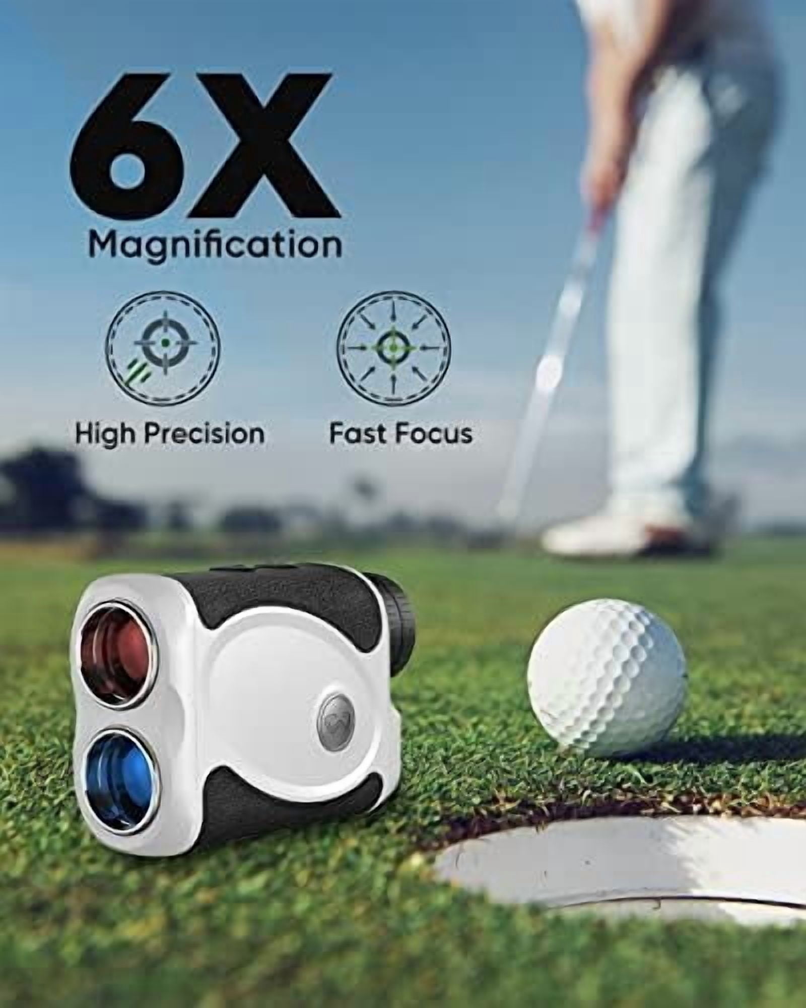 YNGLLC Golf Rangefinder, 800/1200 Yards Laser Range Finder, High Precision Flag Lock with Pulse Vibration, Tournament Legal Rangefinder for Golfing and Hunting, Battery Included