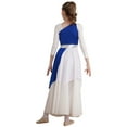 thumbnail image 4 of DPOIS Girls Liturgical Dancewear Worship Dance Dress Praise Dance Tunics Blue 12, 4 of 7