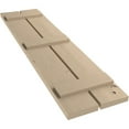 thumbnail image 6 of Ekena Millwork 11 1/2"W x 58"H Rustic Two Board Spaced Board-n-Batten Knotty Pine Faux Wood Shutters (Per Pair), Primed Tan, 6 of 11