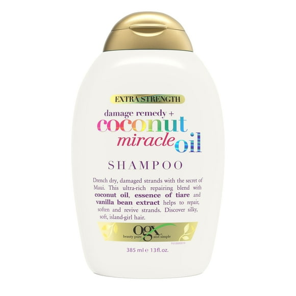 Ogx Extra Strength Damage Remedy + Coconut Oil Shampoo For Dry Frizzy Or Coarse Hair Hydrating & Flyaway Taming Shampoo Paraben-Free Sulfate-Free Surfactants 13 Fl Oz