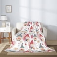 thumbnail image 2 of Rateoe Gnome With Love Letter Pattern Flannel Throw Blanket, Ultra-soft Blanket for Bed, Couch, Car, Hypoallergenic Anti-pilling blanket-60"x50"(Vertical), 2 of 6