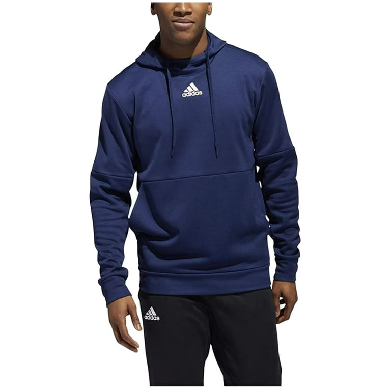 azafata Regresa sin embargo Adidas Men's Team Issue Training Pullover Hooded Sweatshirt � Navy/White  (XL) - Walmart.com