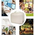 thumbnail image 3 of Mziart Insulated Lunch Bag for Women, Cute Bento Lunch Box Containers Reusable PU Leather Portable Lunch Tote Lunch Cooler for Work Picnic Travel (Beige White), 3 of 9