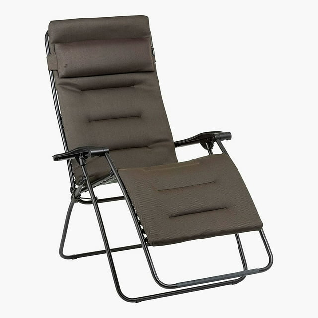 Lafuma RSX Clip XL Air Comfort, Extra Large Padded Zero-Gravity Reclining Chair, Taupe