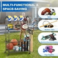 thumbnail image 2 of Arejonner Garage Sports Equipment Organizer - Rolling Ball Storage Bin with Wheels and Rope, 2 of 6