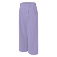 thumbnail image 7 of Audhol Capri Work Pants for Women! Womens Pants Casual Cropped Elastic Waist Summer Trousers 3/4 Length Pant with Pockets Wide Leg Capri Pants for Women Purple S, 7 of 7