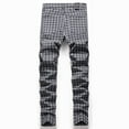 thumbnail image 2 of LZLER Slim Fit Plaid Dress Pants for Men Flat-Front Stretch Chino Pant, 2 of 6