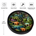 thumbnail image 3 of Dinosaur 9.8 Inches Silent Non-Ticking Round Digital Wall Clock for Bedroom Living Room Kitchen Bathroom Decoration Battery Operated Easy to Read, 3 of 6