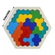 thumbnail image 3 of onlyliua para Interior/Exterior Rompecabezas Hexagonal de Madera para Niños y Adultos, Bloques con Formas y Patrones, Rompecabezas Tangram, 3 of 3