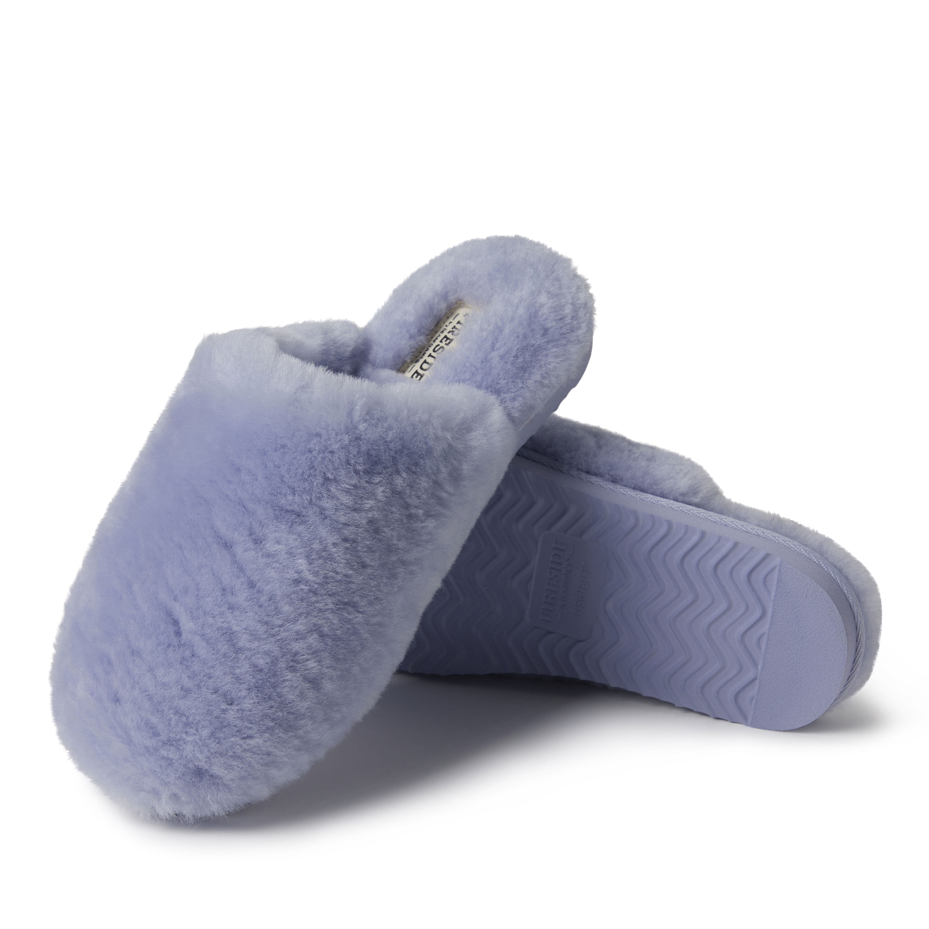Fireside By Dearfoams Women's Shelly Beach Genuine Shearling Fuzzy Scuff Slipper
