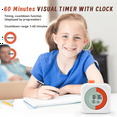 thumbnail image 3 of 60Minute Visual Timer,Dual Timer Clock,Classroom Timer,Countdown Timer for Timer Management Tool for Home,School or Work, 3 of 8