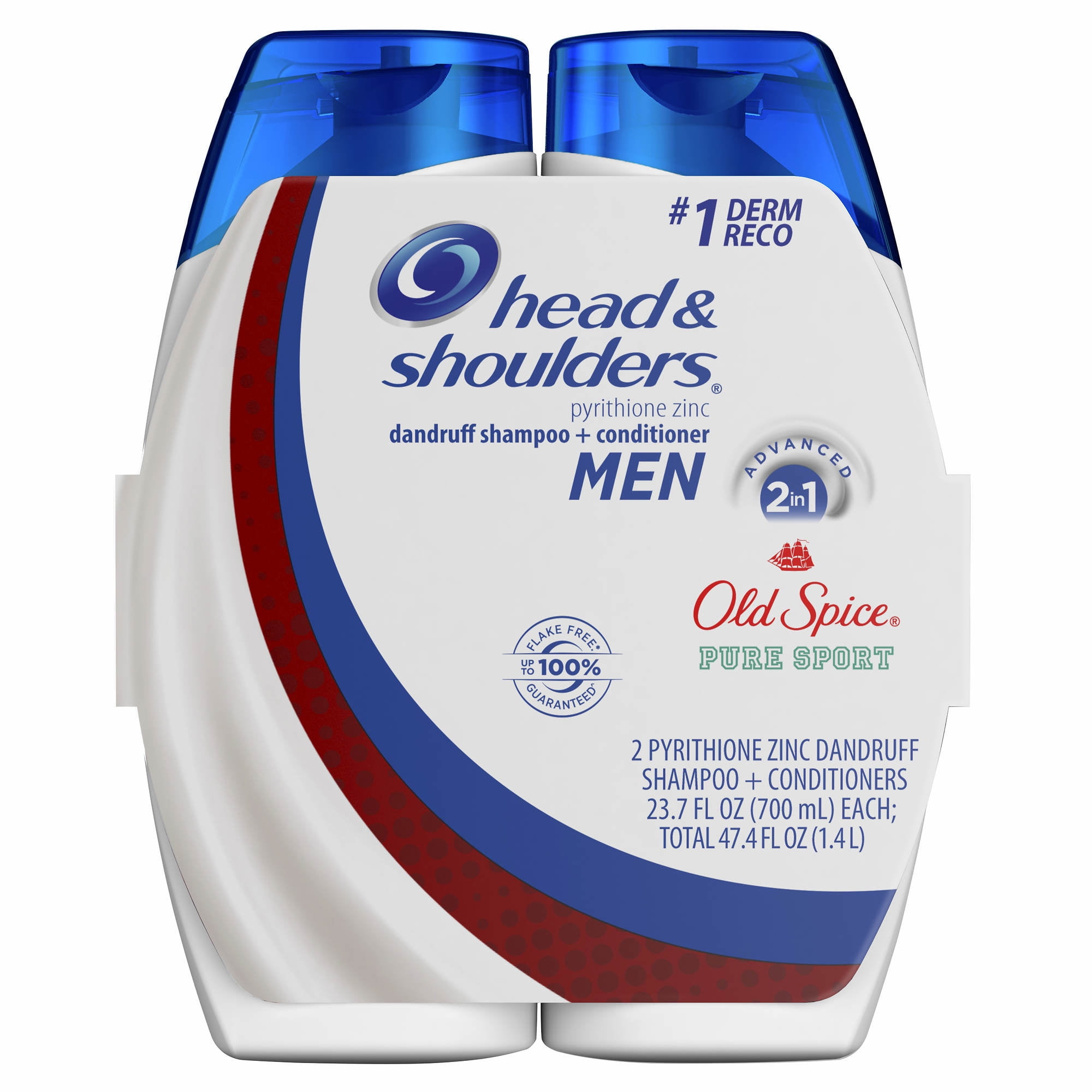 Old Spice 2in1 Dandruff Shampoo & Conditioner for Men, 2 pk./23.7 oz.