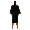 thumbnail image 3 of 100% Turkish Cotton Men and Women Premium Terry Kimono Bathrobe Made in Turkey (Black, One Size), 3 of 3