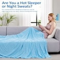 thumbnail image 5 of Cooling Blanket, Summer Cooling Blankets for Hot Sleepers, Arc-Chill Q-Max>0.5 Cool Fiber, Oeko-TEX 100% Certified, Soft, Breathable, Double-Side Bed Throw,Keep Cool for Adults Kids 50"x70", 5 of 5