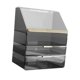 thumbnail image 4 of Organizador de maquillaje, estuche de belleza de 3 niveles con tapa transparente para exhibición de cosméticos. Negro, 4 of 9