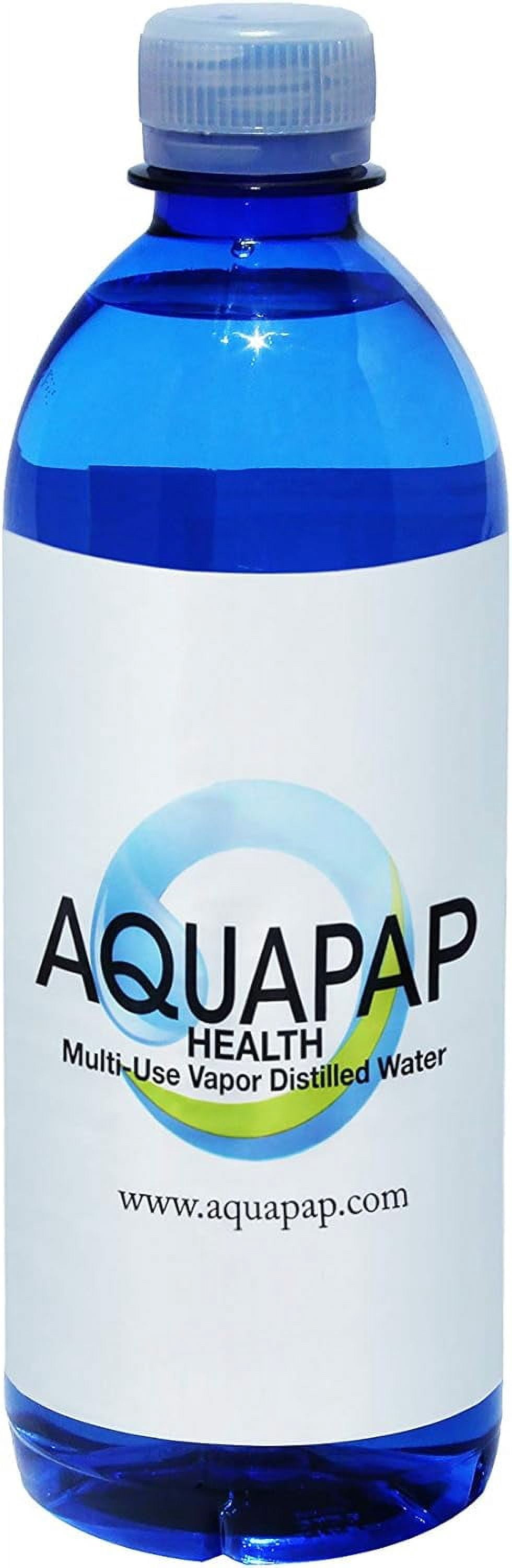 AQUAPAP 16.9 Ounce 24 Pack | 2 Month Supply | Clean Vapor Distilled CPAP Water | 2-3 Nights per Bottle |for use with All Sleep Machines