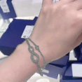 thumbnail image 3 of Bracelet For Women, Adjustable Infinity Bracelet For Women, Friend Bracelet Gift For Mom, Silver, 3 of 4