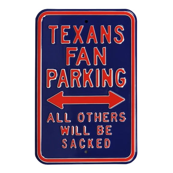 Royal Houston Texans 12" x 18" Steel Parking Sign