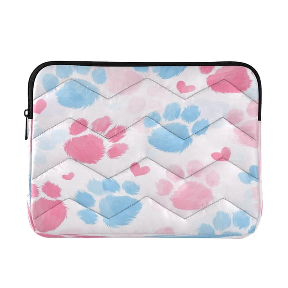 RMDQTR 13in Laptop Bag Briefcases Computer Inner Bags Computer Bags Laptop Sleeves Work Travel School Bag Plush Dog Paw Print Pattern