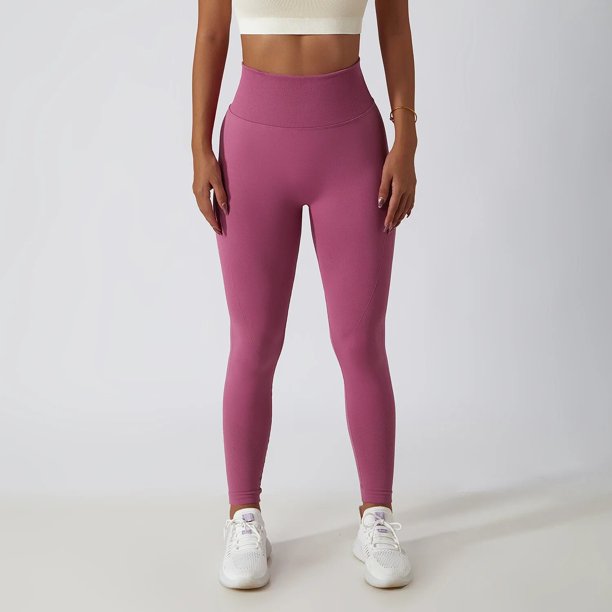 Mallas deportivas para mujer, ropa deportiva para correr y gimnasio, mallas ajustadas con realce, pantalones de Yoga sin costuras, pantalones deportivos de entrenamiento de cintura alta