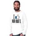 thumbnail image 6 of Funny Couples Matching Set Beard Butt Men's Long Sleeve Tee T Shirt Brisco Brands S, 6 of 7