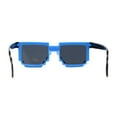 thumbnail image 3 of Boys Kid Size 8-bit Pixel Horn Rim Gamer Plastic Sunglasses Blue Black, 3 of 4