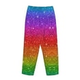 thumbnail image 5 of Junzan Rainbow Glitter Women'S Pajama Pants Drawstring Comfy Sleep Bottoms With Pockets, 5 of 9