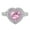 Pink, variant on Pink Heart-shaped Rhinestone Ring Platinum Plated Women Jewelry Accessories