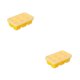 thumbnail image 4 of Inteprter Moldes para bandejas de cubitos de hielo de 6 rejillas con tapa, moldes para bandejas de cubitos de hielo cuadrados de PP, barra para Amarillo 2Conjunto, 4 of 6
