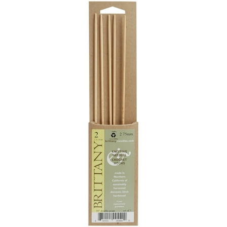 Brittany Double Point Knitting Needles 10" 5/Pkg-Size 5/3.75mm