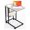 Cement-Black, variant on Eden Home Modern Wood End C Table with Magazine Holder in Cement/Black