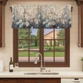 thumbnail image 6 of Flower Floral Curtain Valances for Windows, Kitchen Valance Window Treatments Panel 2 Pack, Retro Abstract Modern Minimalist Smear Art Rod Pocket Short Curtains for Bathroom Bedroom 60 x 18 Inch, 6 of 8