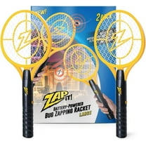 Zap It Bug Zapper Battery Powered (2xAA Included) Racket, 3,500 Volt, Large, 2 Pack (Yellow)