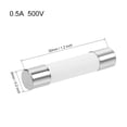 thumbnail image 2 of Fusible de cartucho automotriz 0.5A 500V 6x30mm de acción rápida reemplazo para alarma de audio de estéreo de automóvil amplificador cerámico 10pcs, 2 of 5