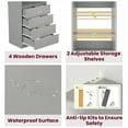 thumbnail image 3 of Homieasy 21.3 Inch Freestanding Closet System with 4 Wood Drawers and 3 Shelves for Walk-in Closet, Bedroom, Gray, 3 of 10
