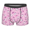 thumbnail image 1 of RWJDXD Cool Hello Kitty Pattern Boxers Shorts Panties Men‘s Underpants Breathable Sanrio Cartoon Briefs Underwear o, 1 of 5