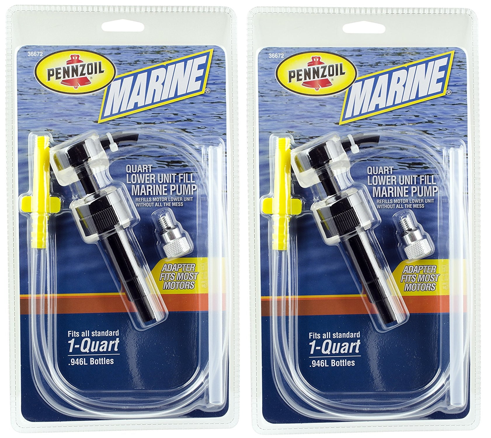 2 Pack Pennzoil 36672 Marine Lower Unit Fill Pump (Quart)