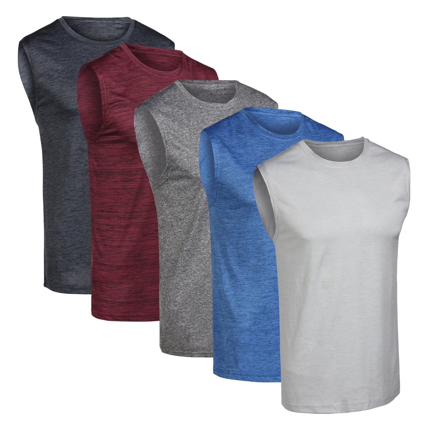 S-5XLT 3 & 5 Pack Men's Dry-Fit Active Athletic Tech Tank Top Regular and Big & Tall Sizes 