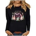 thumbnail image 2 of Neewe Women's Oversized Sweatshirt Christmas Crewneck Long Sleeve Casual Loose Pullover Tops, 2 of 6