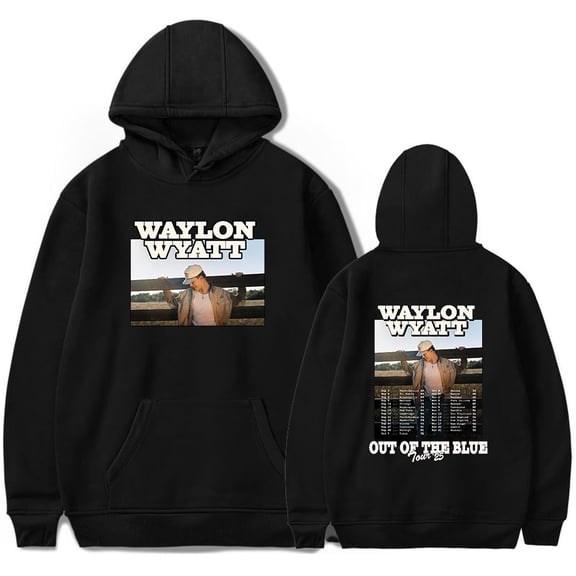 Waylon Wyatt Out of the Blue Tour 2025 Hoodie Pocket Drawstring Hoodie Streetwear