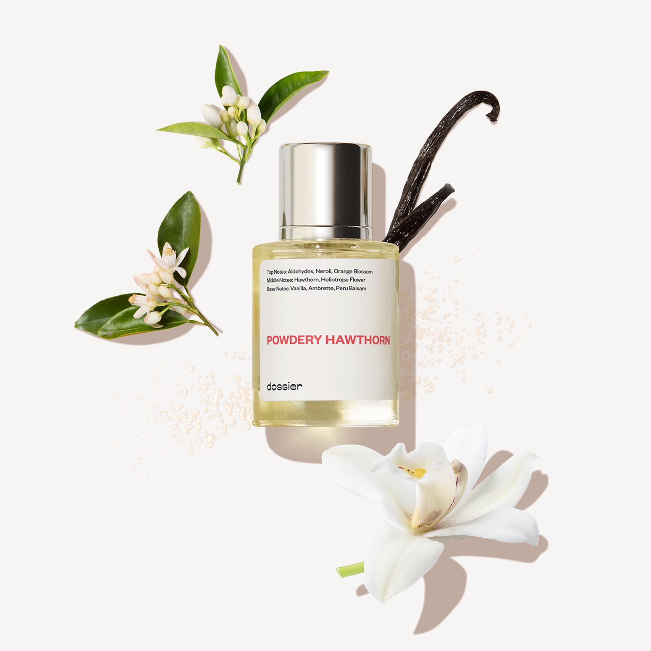 Dossier Powdery Hawthorn Eau De Parfum, Inspired by Tom Ford's Metallique, Perfume for Women, 1.7 oz