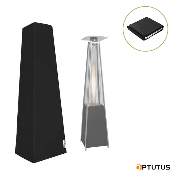 OPTUTUS Patio Heater Cover, Heavy-Duty Waterproof Black 24" x 24" x 87", Fits Most Outdoor Heaters