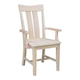 thumbnail image 6 of Vista Solid Wood Desk with 2 Drawers and Chair in Unfinished, 6 of 7