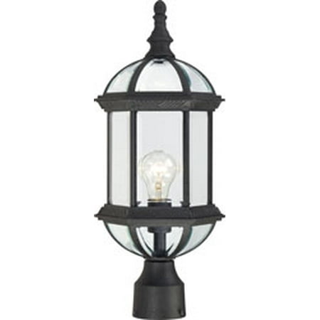 Replacement for 60/4976 BOXWOOD 1 LIGHT 19 INCH OUTDOOR POST WITH CLEAR BEVELED GLASS TEXTURED BLACK TRADITIONAL replacement light bulb