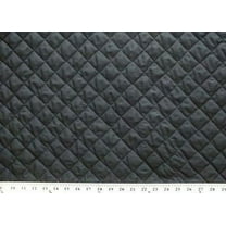 Double-faced Reversible Pre-quilted Black PolyCotton Fabric By the Yard D270.02