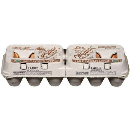 Farmers Harvest: Free Range Organic Grade A Brown Eggs, 12 ct