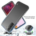 thumbnail image 6 of CoverON For Samsung Galaxy S21 FE Case, Gradient Heavy Duty Clear Full Body Shockproof Phone Cover, Blue / Black, 6 of 9