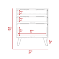 thumbnail image 3 of Newboti Furniture Light Dresser 35"H, 30"W, Three Drawers, Superior Top, Hairpin Legs, Light Oak 44790, 3 of 5