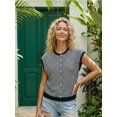 thumbnail image 6 of LMLYSoH Womens Knit Sweater Vest Sleeveless Round Neck Button Up Striped Tops for Casual Streetwear, 6 of 8